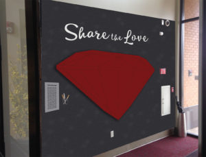 Share the love display wall