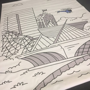 in the news a sketch of the Milwaukee skyline