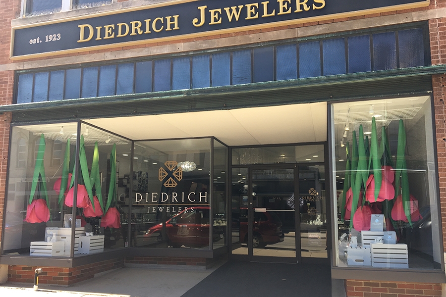 diedrich jewelers 2019 spring window display