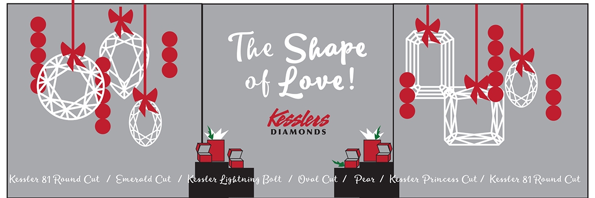 kesslers diamonds 2019 holiday window display