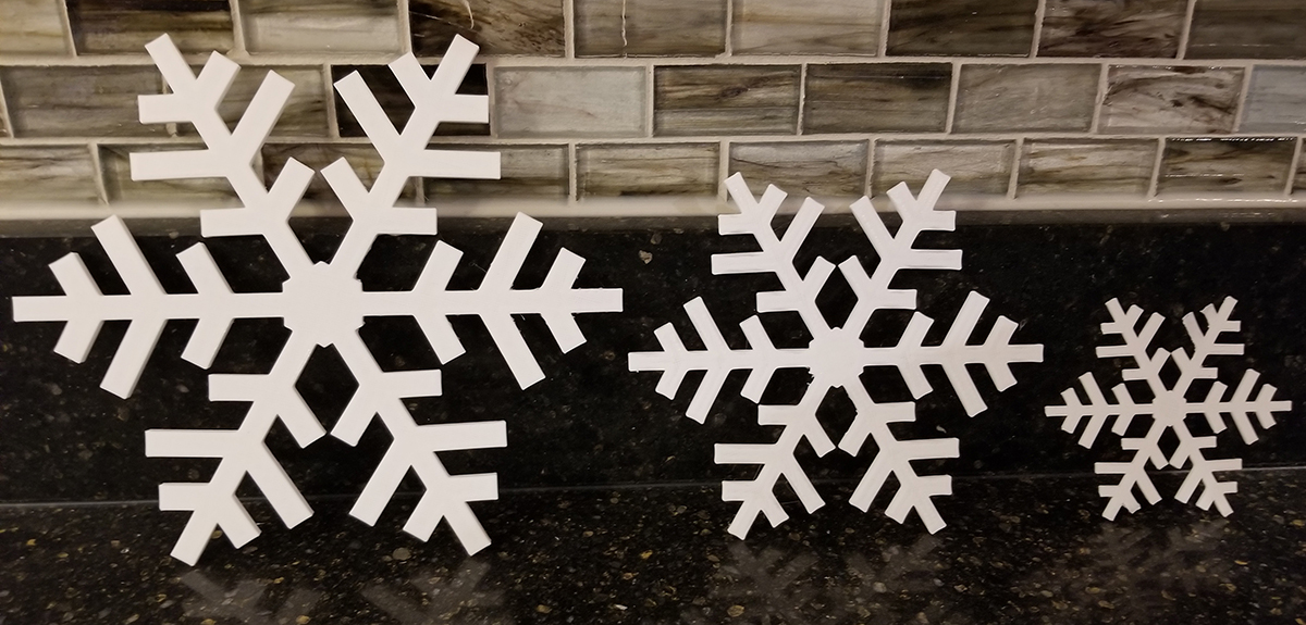 3d printed snowflakes