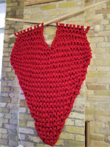 Knitted heart