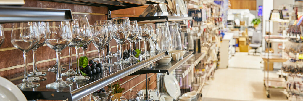 glassware visual merchandising