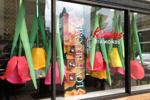 kesslers spring tulip window display