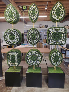 diamond topiaries