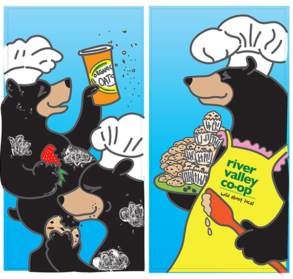 river valley coop bear illustration