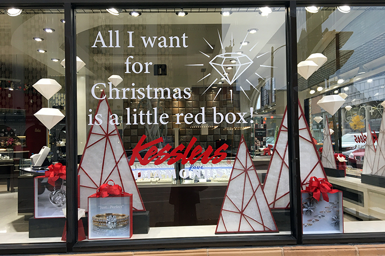 holiday window display