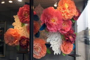 spring flower window display