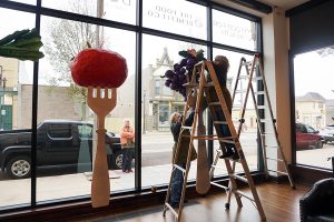 window display install food for health
