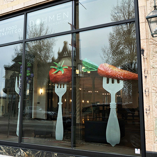 food for health dohmen foundation window display