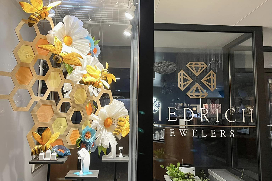 bee summer window display