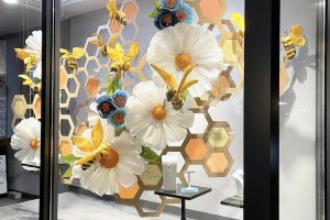 bee summer window display