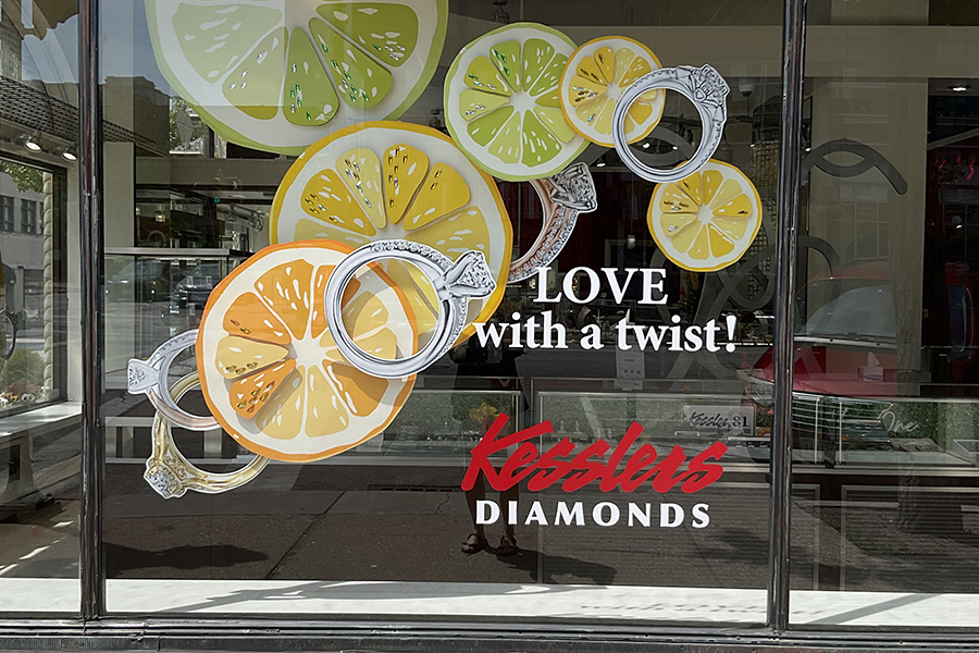 citrus summer window display
