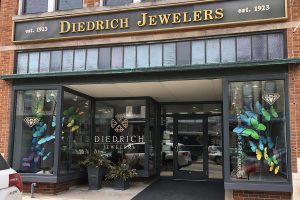 spring butterfly window display