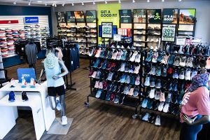 goodmiles running company shoe store interior design