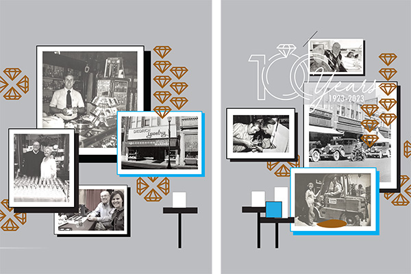 fall jewelry history window display