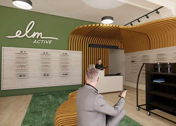 ELM Active shoe store design