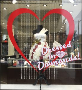 Kessler's Diamonds 2018 Window Display Dressed in Diamonds